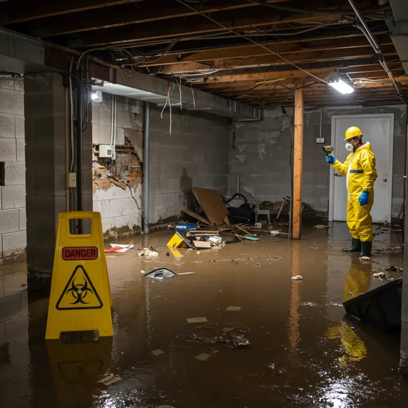 Flooded Basement Electrical Hazard in Valley County, NE Property