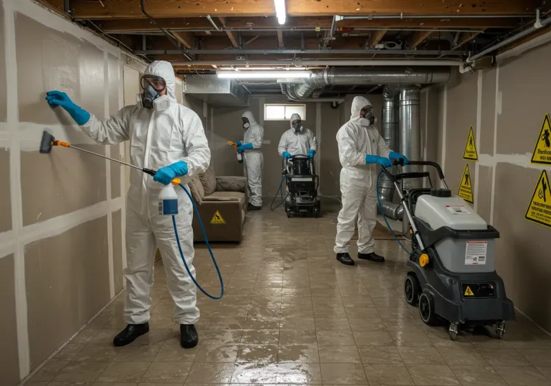 Basement Moisture Removal and Structural Drying process in Valley County, NE